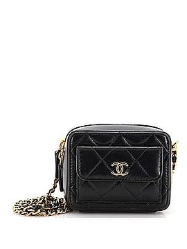 Chanel Double Sided CC Card Holder on Chain Quilted Lambskin (view 1)