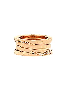 Bvlgari B.Zero1 Wave Three Band Ring 18K Rose Gold with Diamonds (view 1)