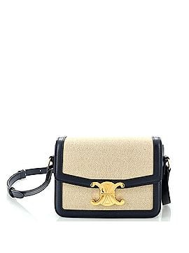 Céline Triomphe Shoulder Bag Canvas with Leather Teen (view 1)