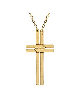 Cartier Cross Pendant Necklace 18K Yellow Gold (view 1)