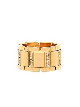 Cartier Tank Francaise Ring 18K Yellow Gold with Diamonds Wide (view 1)
