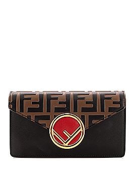Fendi F is Fendi Convertible Belt Bag Leather with Zucca Embossed Detail (view 1)