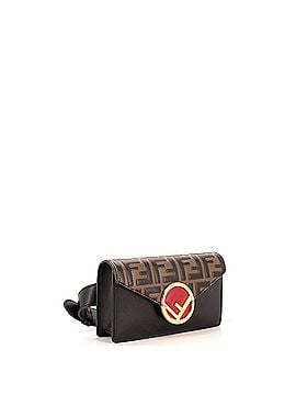 Fendi F is Fendi Convertible Belt Bag Leather with Zucca Embossed Detail (view 2)