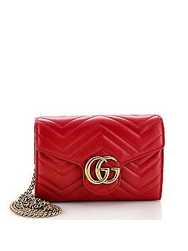 Gucci GG Marmont Chain Wallet Matelasse Leather Mini (view 1)