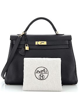 Hermès Kelly Handbag Black Togo with Gold Hardware 40 (view 2)