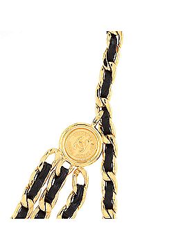 Chanel Vintage Multi-Chain Medallion Belt Metal and Leather (view 2)