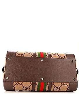 Gucci Savoy Web Convertible Duffle Bag Jumbo GG Canvas Maxi (view 2)