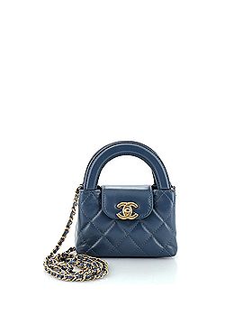 Chanel Kelly Top Handle Clutch with Chain Quilted Shiny Aged Calfskin (view 1)
