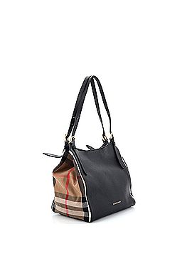 Burberry Canterbury Tote Leather and House Check Canvas Small (view 2)