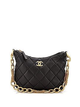Chanel Chanel Multi Chain Link CC Zip Hobo Quilted Lambskin Small (view 1)
