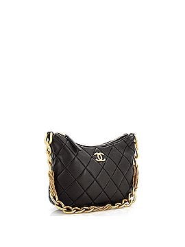 Chanel Chanel Multi Chain Link CC Zip Hobo Quilted Lambskin Small (view 2)