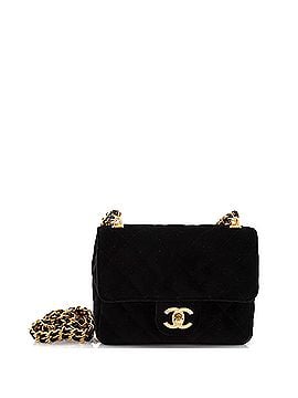 Chanel CC Enamel Charms Square Single Flap Bag Quilted Velvet Mini (view 1)