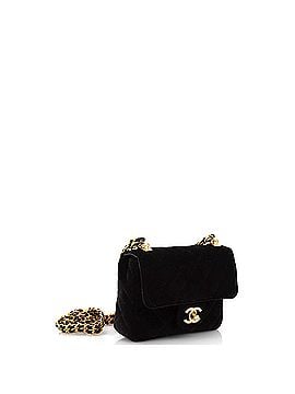 Chanel CC Enamel Charms Square Single Flap Bag Quilted Velvet Mini (view 2)