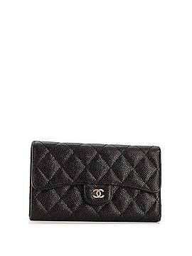 Chanel Trifold Classic Flap Wallet Quilted Caviar Long (view 1)