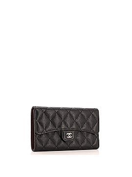 Chanel Trifold Classic Flap Wallet Quilted Caviar Long (view 2)