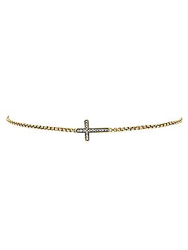 David Yurman Petite Pave Cross Chain Bracelet 18K Yellow Gold with Diamonds (view 1)