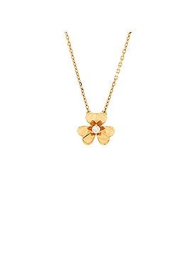Van Cleef & Arpels Frivole Pendant Necklace 18K Yellow Gold and Diamond Mini (view 1)