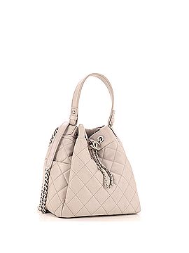Chanel CC Chain Drawstring Bucket Bag Quilted Caviar Small (view 2)