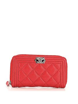 Chanel Zip Around Wallet Quilted Caviar Small (view 1)
