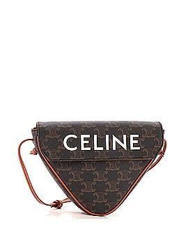 Céline Triangle Crossbody Bag Triomphe Coated Canvas (view 1)