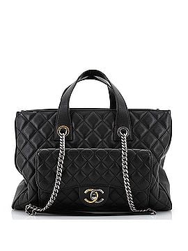 Chanel Casual Pocket Shopping Tote Quilted Goatskin Large (view 1)