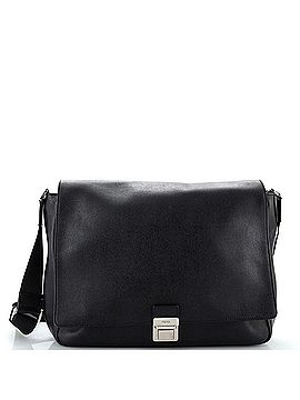 Fendi Pushlock Flap Messenger Bag Leather Large (view 1)