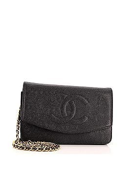 Chanel Timeless Wallet on Chain Caviar (view 1)