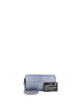Chanel Mademoiselle Vintage Double Zip Clutch with Chain Chevron Caviar (view 2)