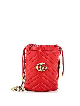 Gucci GG Marmont Bucket Bag Matelasse Leather Mini (view 1)