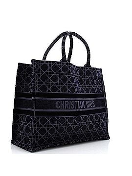 Christian Dior Book Tote Cannage Embroidered Velvet Large (view 2)