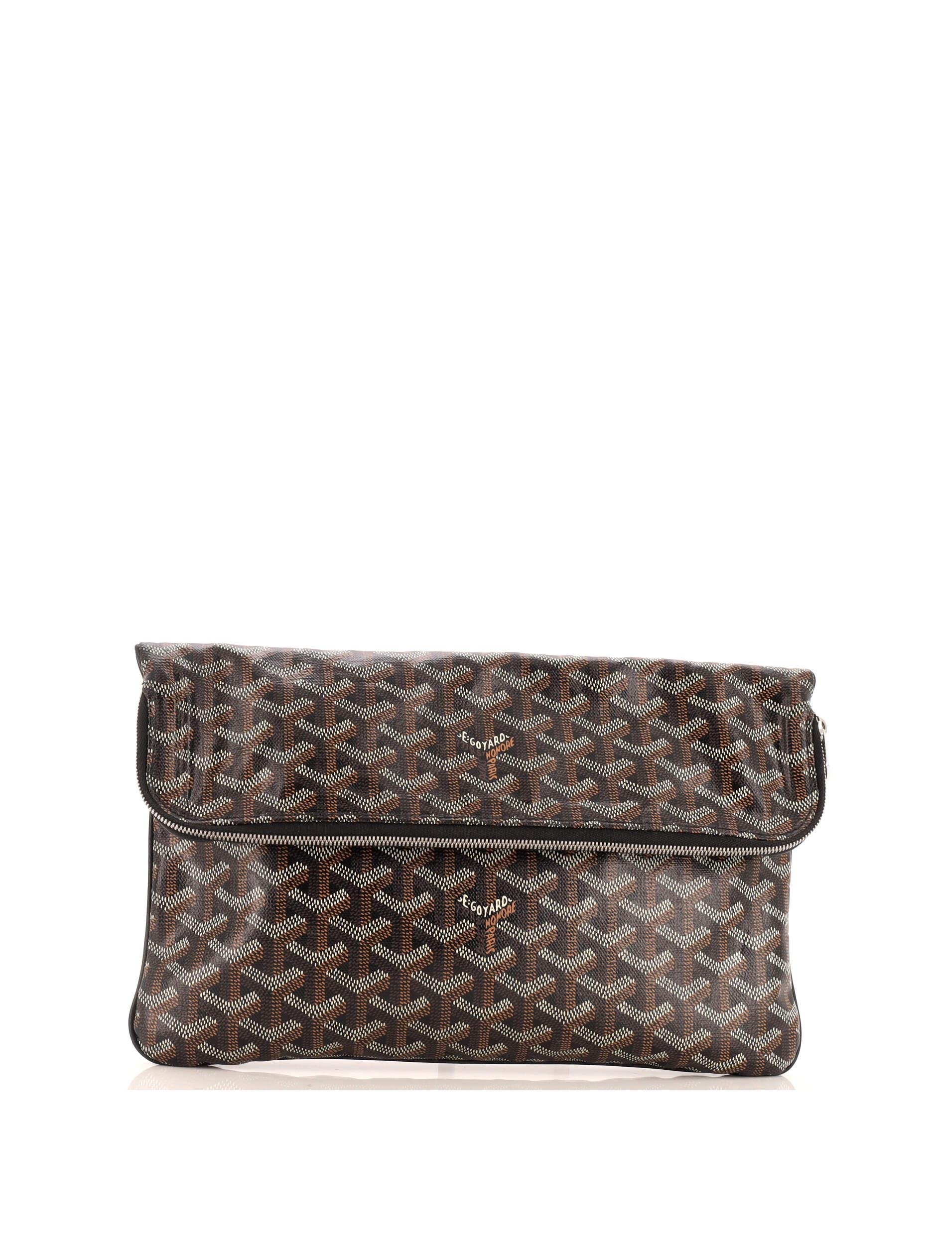 Goyard 100% Coatead Canvas Black Saint Marie Clutch Coated Canvas One ...