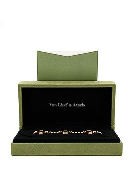 Van Cleef & Arpels Vintage Alhambra 5 Motifs Bracelet 18K Yellow Gold and Agate (view 2)