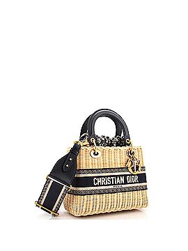 Christian Dior Lady Dior Bag Wicker and Oblique Canvas Medium (view 2)