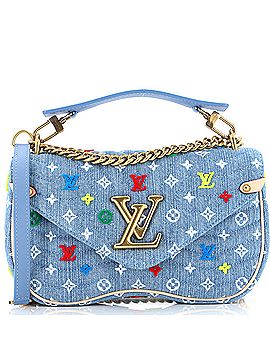 Louis Vuitton New Wave Chain Bag Monogram Embroidered Quilted Denim MM (view 1)