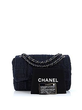 Chanel Perfume Bottle Classic Single Flap Bag Embroidered Denim Jumbo (view 2)