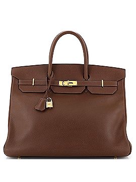 Hermès Birkin Handbag Brown Ardennes with Gold Hardware 40 (view 1)