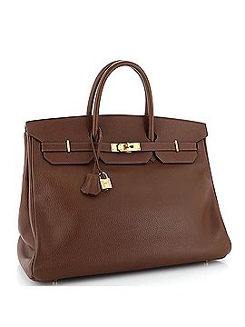 Hermès Birkin Handbag Brown Ardennes with Gold Hardware 40 (view 2)