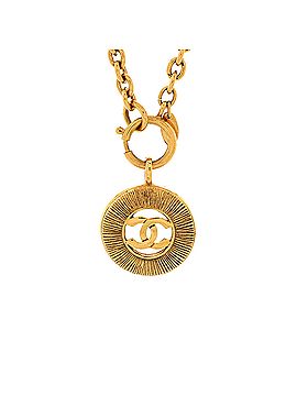 Chanel Vintage CC Round Pendant Long Necklace Metal (view 1)