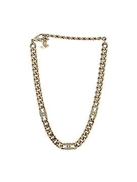 Chanel Triple CC Link Chain Choker Necklace Metal with Enamel (view 2)