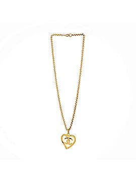 Chanel Vintage CC Heart Pendant Long Necklace Metal (view 2)