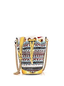 Christian Louboutin Loubiphore Bucket Bag Embroidered Canvas (view 1)