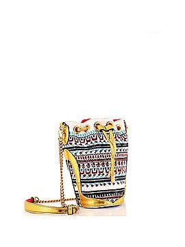 Christian Louboutin Loubiphore Bucket Bag Embroidered Canvas (view 2)