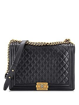 Chanel Boy Flap Bag Quilted Iridescent Lambskin Large (view 1)