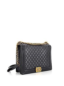 Chanel Boy Flap Bag Quilted Iridescent Lambskin Large (view 2)
