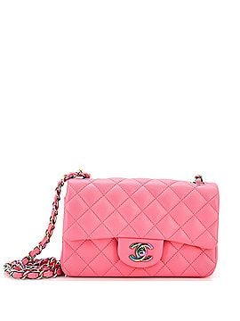 Chanel Classic Single Flap Bag Quilted Lambskin with Rainbow Hardware Mini (view 1)