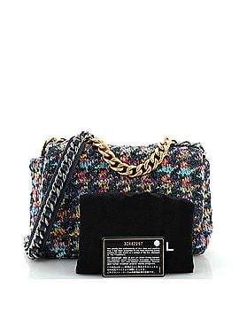 Chanel 19 Flap Bag Quilted Multicolor Tweed Medium (view 2)