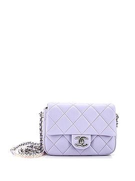 Chanel My Perfect Adjustable Chain Flap Bag Quilted Lambskin with Pearls Mini (view 1)