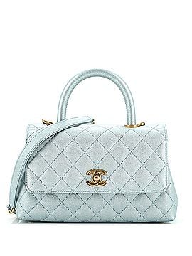 Chanel Coco Top Handle Bag Quilted Iridescent Caviar Mini (view 1)