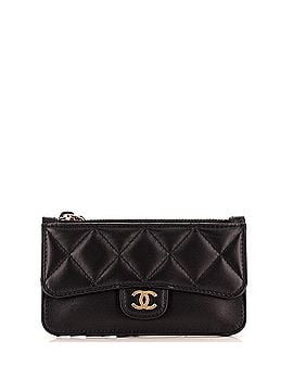 Chanel Flap Zip Card Holder Quilted Lambskin (view 1)