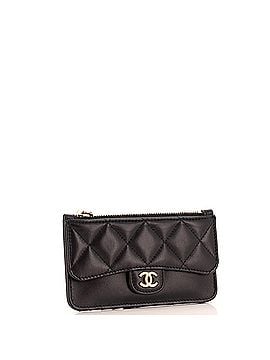 Chanel Flap Zip Card Holder Quilted Lambskin (view 2)